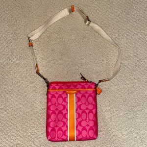 Pink coach crossbody bag